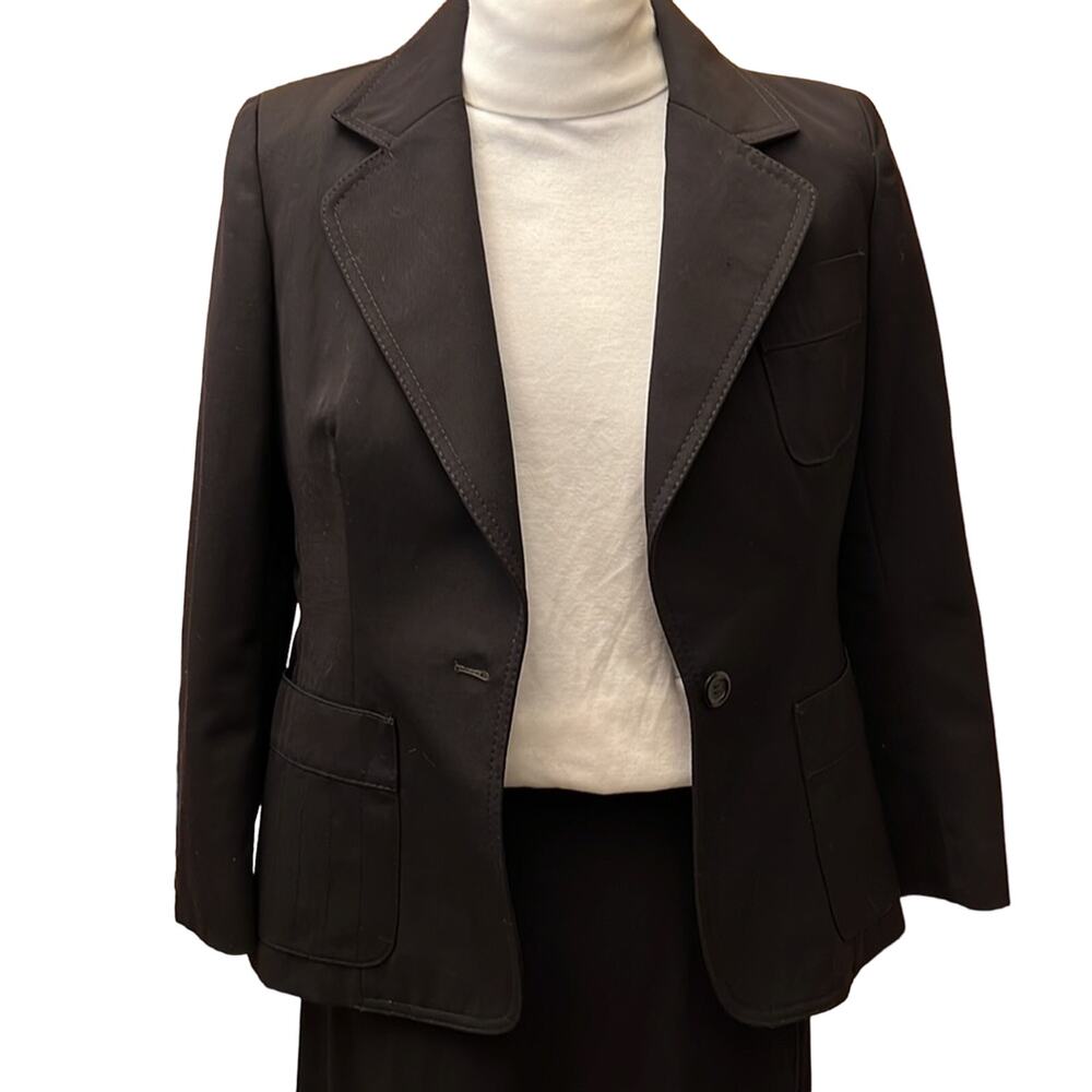 Roth-leCover Black Wool Blazer. M